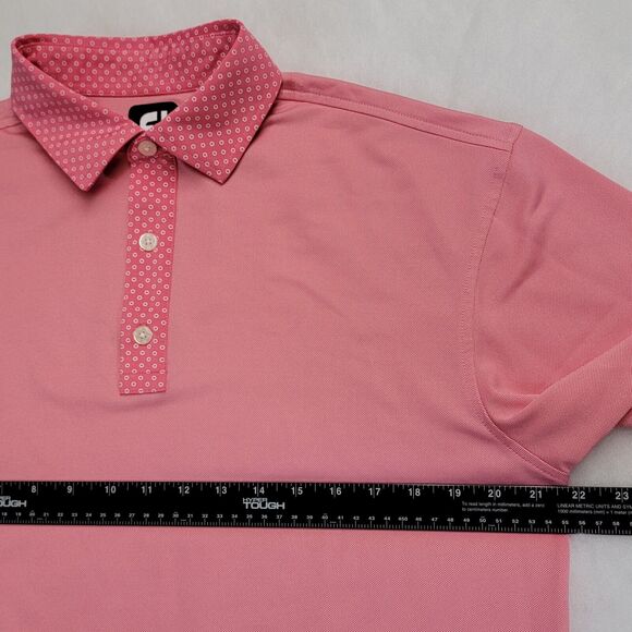 FootJoy Performance Golf Polo Pique 4-Way Stretch Breathable Size M Pink Mens - Picture 15 of 16